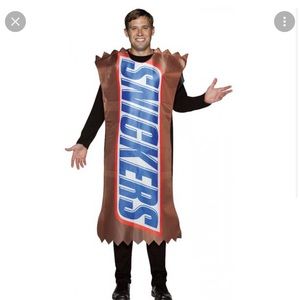 Adult Snickers candy bar costume, one size.